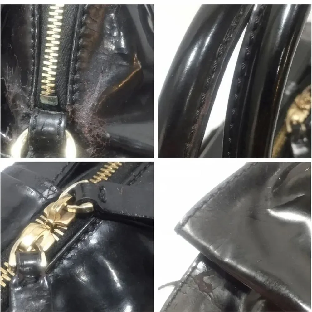 LAST MARKDOWN! Valentino Garavani Black Patent Leather Bow Satchel Bag